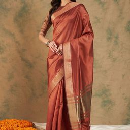 HMP Fashion Woven Design Zari Pure Silk Saree-image-25