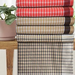 Athom Living Red & Brown 5 Pieces Printed Cotton 210 GSM Bath Towel-10