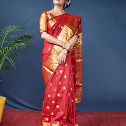 KALINI Woven Design Zari Silk Blend Designer Banarasi Saree-image-56