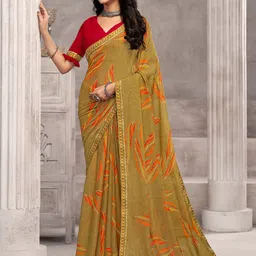 DIVASTRI Poly Chiffon Saree-image-36