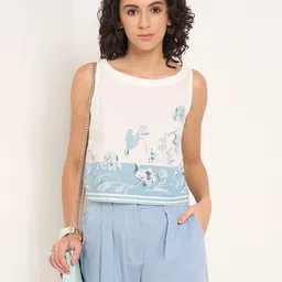 AKKRITI BY PANTALOONS Women Floral Printed Sleeveless Boxy Top-picture-20