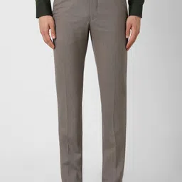 Van Heusen Men Checked Slim Fit Formal Trousers-image-22