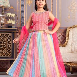 Aarika Girls Printed Ready to Wear Lehenga & Blouse With Dupatta-picture-54