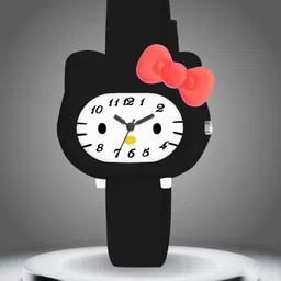 ON TIME OCTUS Girls Printed Dial & Straps Kitty Analogue Watch KD-001 BLACK-image-75