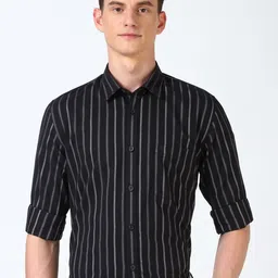 Peter England Casuals Men Slim Fit Opaque Striped Casual Shirt-image-81