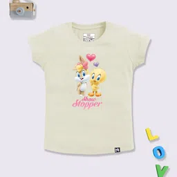 YK X Minute Mirth Girls Printed Pure Cotton Top-58
