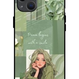 QRIOH Floral Printed iPhone 13 Mini Back Case Mobile Accessories-image-44