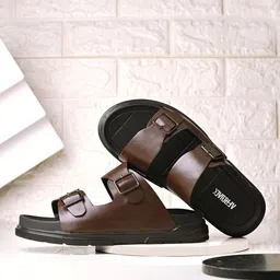 AfroJack Men Leather Comfort Sandals-image-96