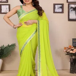 CATCHY FOREVER Embroidered Saree-image-75