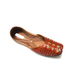 Ta Chic Women Embellished Ethnic Mojaris with Embroidered Flats-image-47