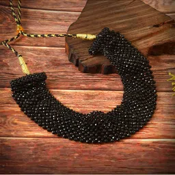 Jewar Mandi Crystals Beaded Choker Statement Necklace-40