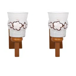 Somil Premium Designer Glass Wall / Night Lamp Elegant & Stylish Dcor Accent for Modern Interiors, color- Brown, White, Size:- 19 X 28 X 29.5 CM-image-72