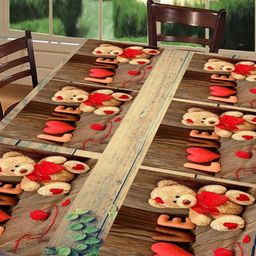 Aura 6-Pcs Red & Brown Printed Table Placemats-13
