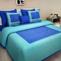 Myntra Elegant Homes Ethnic Motifs 144 TC Queen Cotton Bedsheet with 2 Pillow Covers-image-34
