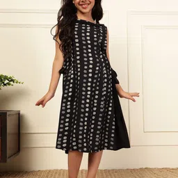 Bugandbees Polka Dot Print A-Line Dress-picture-20