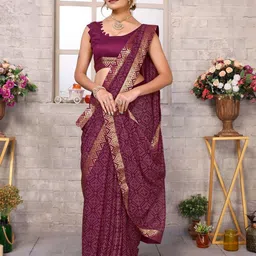 Lookmark Bandhani Printed Pure Georgette Saree-22