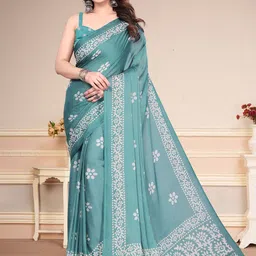 MAGNEITTA Batik Printed Saree-image-14