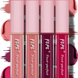 FOPE Set Of 4 Pout Perfect Long Lasting Smudge-Free Liquid Lipstick - 4 ml Each-39