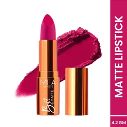 MILA BEAUTE Bold & Matte Creamy Finish Lipstick With Jojoba Oil - 4.2 g - Haut Pink -15-45