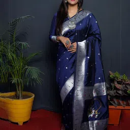 RASVRITI Ethnic Motifs Zari Kanjeevaram Saree-picture-13