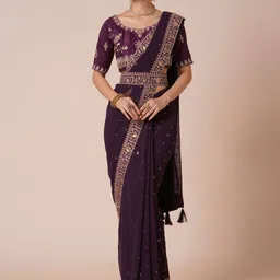 Anouk Embellished Sequinned Poly Georgette Saree-88