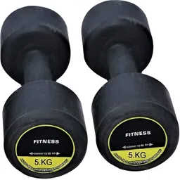 HackerX Set Of 2 Fixed Weight Dumbbell 5Kg Each image 1