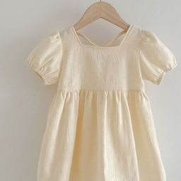 LULU & SKY Puff Sleeve A-Line Dress-image-67