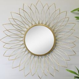 Urban Hamlet Sunflower Petal Shape Golden Frame Mirror-image-3