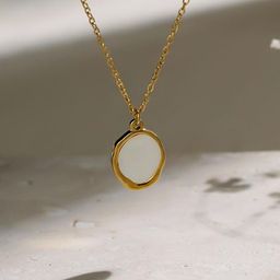 Estailo fashion Women Gold-Plated Stones-Studded Pendant With Chain-image-99