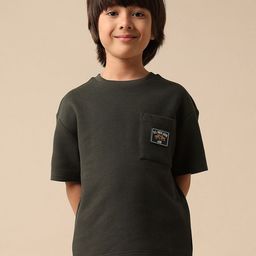 u.s. polo assn. kids Uspa Kids Boys Textured Boxy Fit Cotton T-shirt-picture-43