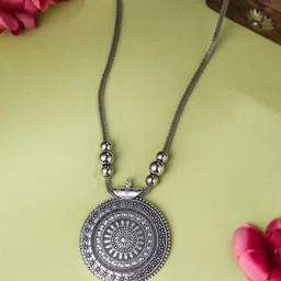 Anouk Silver-Plated Oxidised Necklace-40