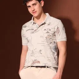 U.S. Polo Assn. Denim Co. Men Graphic Printed Polo Collar Cotton Slim Fit T-shirt-image-54