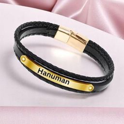 M Men Style Men Handcrafted Gold-Plated Wraparound Bracelet-image-8