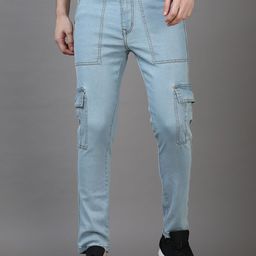 Bushirt Men Smart Slim Fit Mid-Rise Clean Look Light Fade Stretchable Jeans-image-48