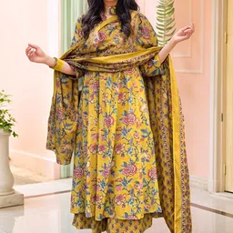 Aaghnya Women Floral Printed Kurta with Palazzo & Dupatta-image-67