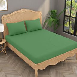 Gulaab Jaipur Green 400 TC Cotton Super King Bedsheet Set 2.74 m x 2.74 m-image-60