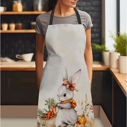 OASIS Grey & Yellow Printed Kitchen Apron-image-68