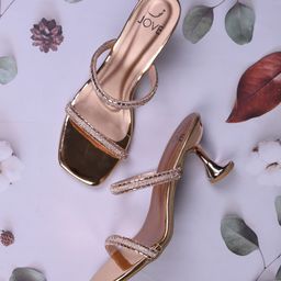 Jove Embellished PU Party Slim Heeled Sandals-58