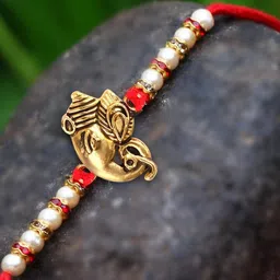 VIVASTRI Men Gold Multistrand Rakhi-23