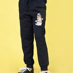 NUSYL Girls Text Printed Full Length Joggers-image-63