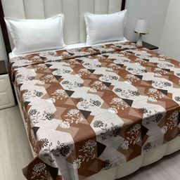 Pure Decor Brown & Grey Floral Printed Pure Cotton King Size Duvet Cover-picture-33