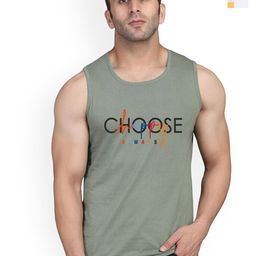 SLOWLORIS Pack Of 2 Printed CombedCotton Gym Vest VSL26 CMB(CHS LGTGREEN)(KEEP WHITE)-picture-3