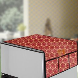 The Furnishing Tree Maroon Plastic Refrigerator Cover-image-86