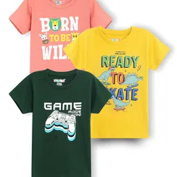 RASPY Boys 3 Printed Pure Cotton T-shirt-image-107
