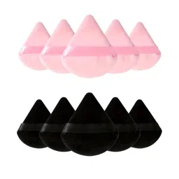Facejewel Set Of 10 Ultra-Soft Velvet Touch Triangle Powder Puffs-13