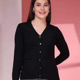Thirty Threads Women V-Neck Woollen Cardigan-picture-44
