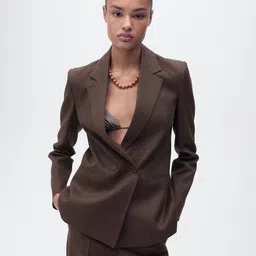 MANGO Pure Linen Single-Breasted Blazer-image-42