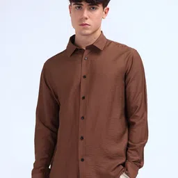 Flying Machine Men Classic Opaque Casual Shirt-image-11