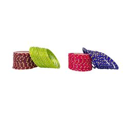 Lyychee Multi-Coloured Glass Bangle-image-53