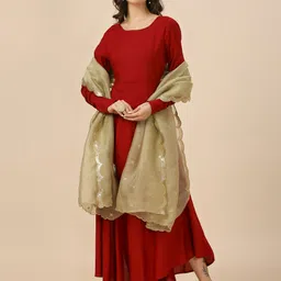 Dupatta Bazaar Embroidered Dupatta with Sequinned image 5